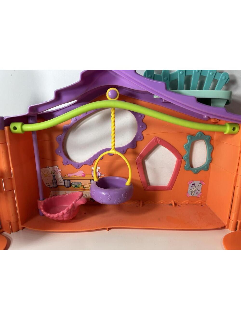 Littlest Pet Shop "Pets Only" 2007 Orange Club Playset Folding Clubhouse Hasbro - Picture 3 of 9